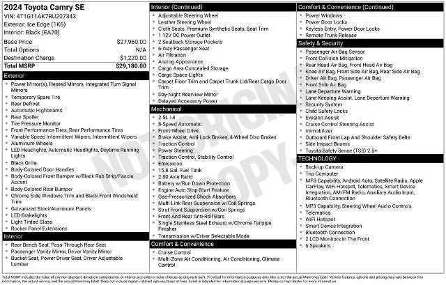2024 Toyota Camry SE