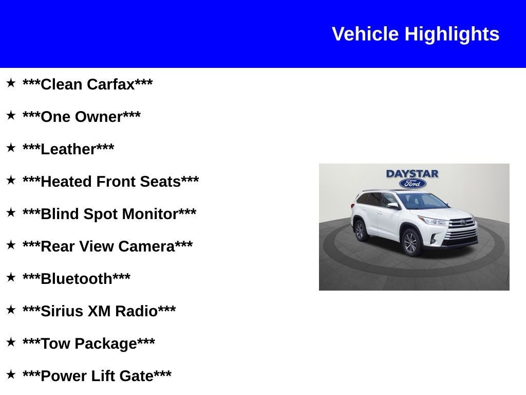 2018 Toyota Highlander XLE